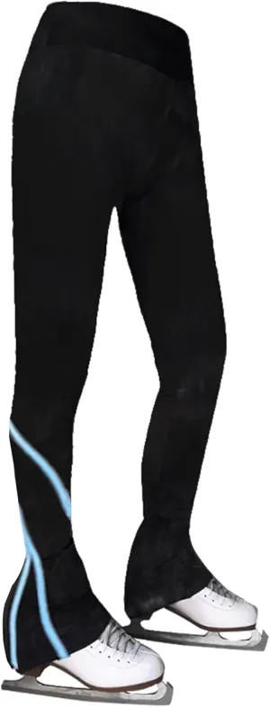 LIUHUO Ice Skating Pants Girls Women's Figure Skating Trousers Black Spin Fleece Breathable Skating Leggings Children