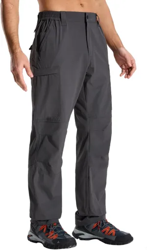 LOOGU Men's Water Resistant Breathable Cargo Pants for Fishing Hiking Outdoor with 7 Pockets