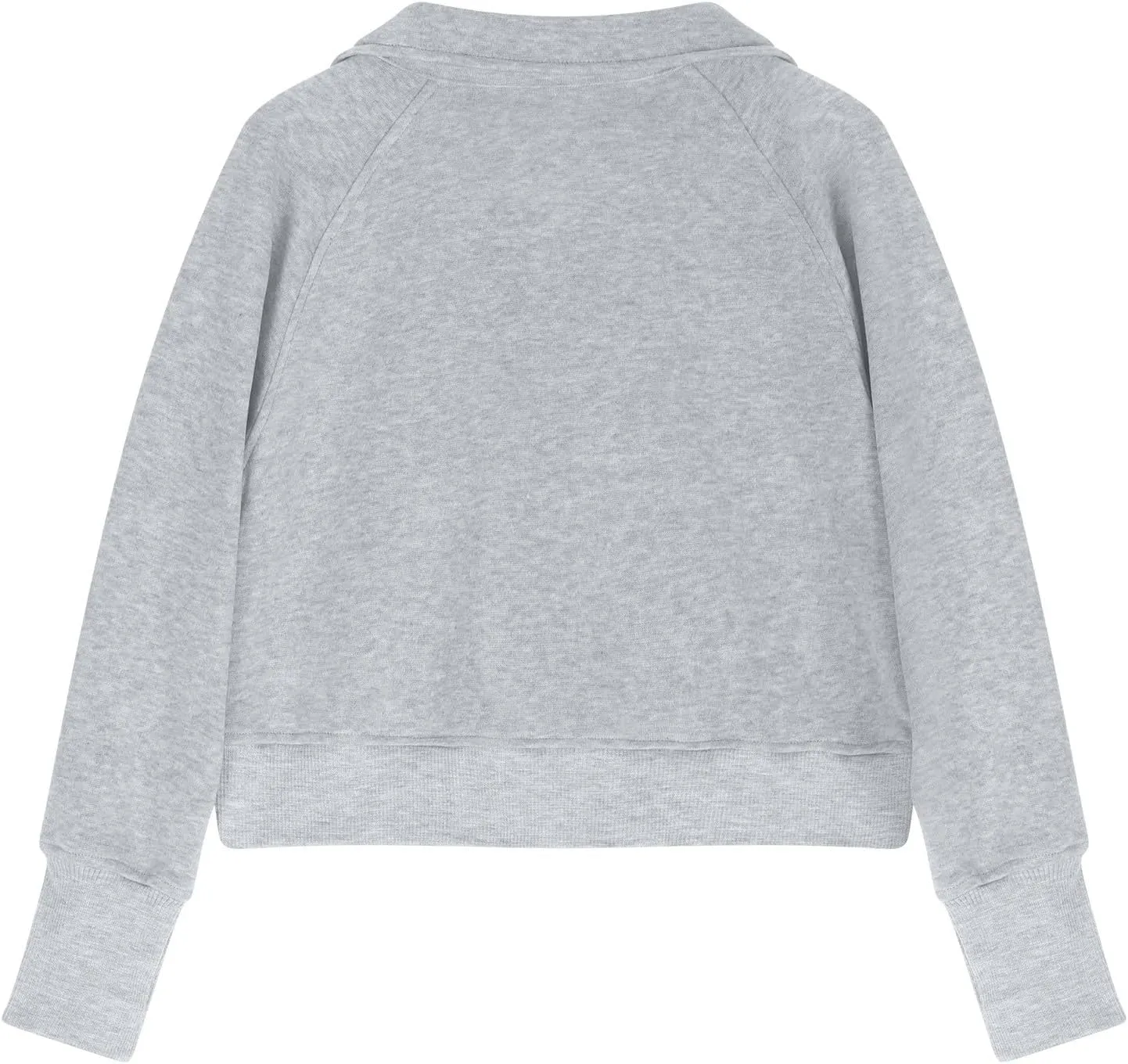 LRMQS Girls Half Zipper Sweatshirts Cute Trendy Fall Pullover Crop Tops for Teen Girls Long Sleeve Sweater Clothes Thumb Hole