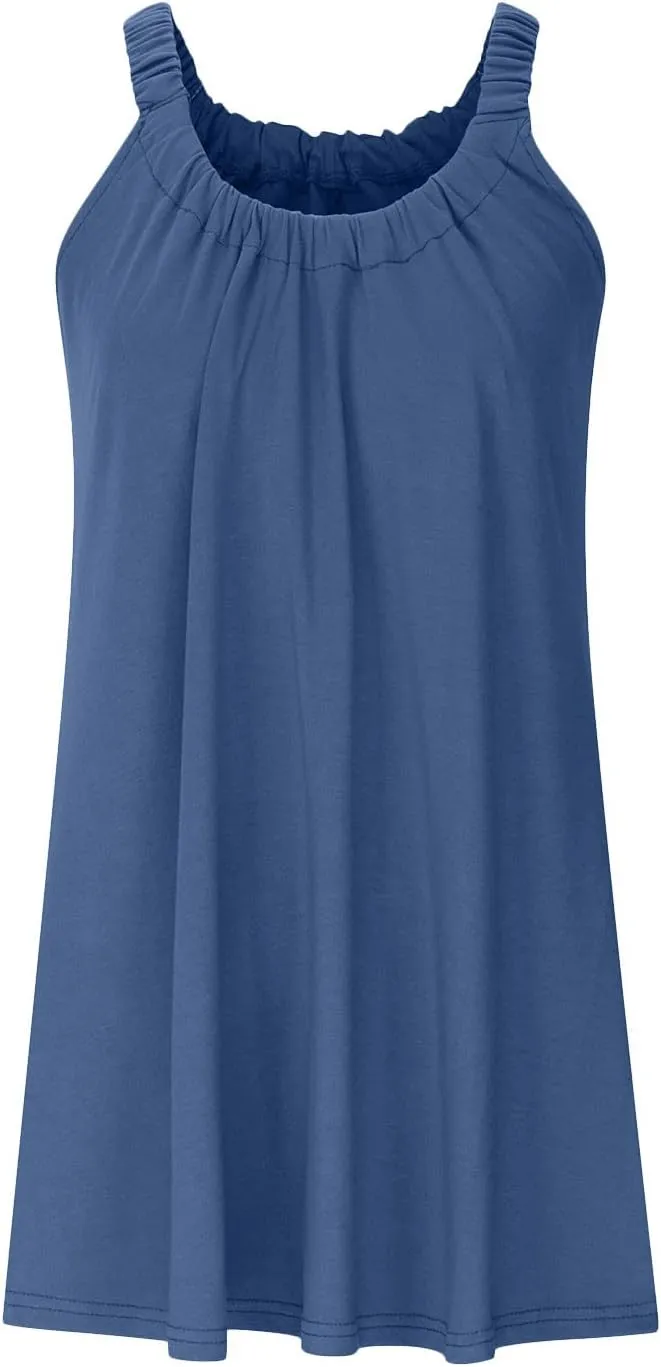 LRMQS Womens Summer Dresses Casual 2025 Vacation Beach Cover ups Sundresses Hawaiian Spring Tank Short Dress Resort Wear