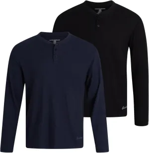 Lucky Brand Men's Henley Shirt - 2 Pack Long Sleeve Cotton Waffle Knit Henley Undershirt - Casual Shirts for Men (Size: S-XL)