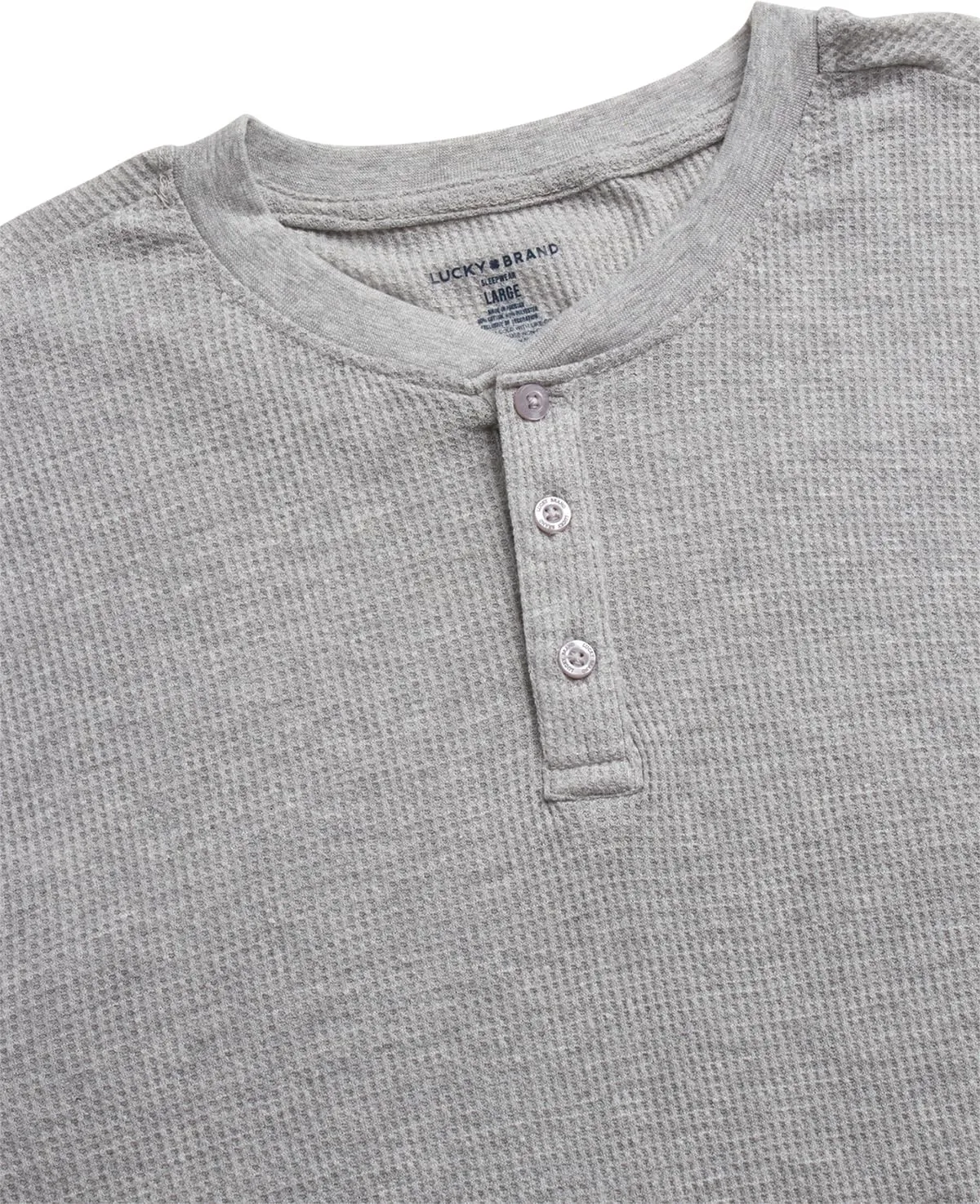 Lucky Brand Men's Henley Shirt - 2 Pack Long Sleeve Cotton Waffle Knit Henley Undershirt - Casual Shirts for Men (Size: S-XL)