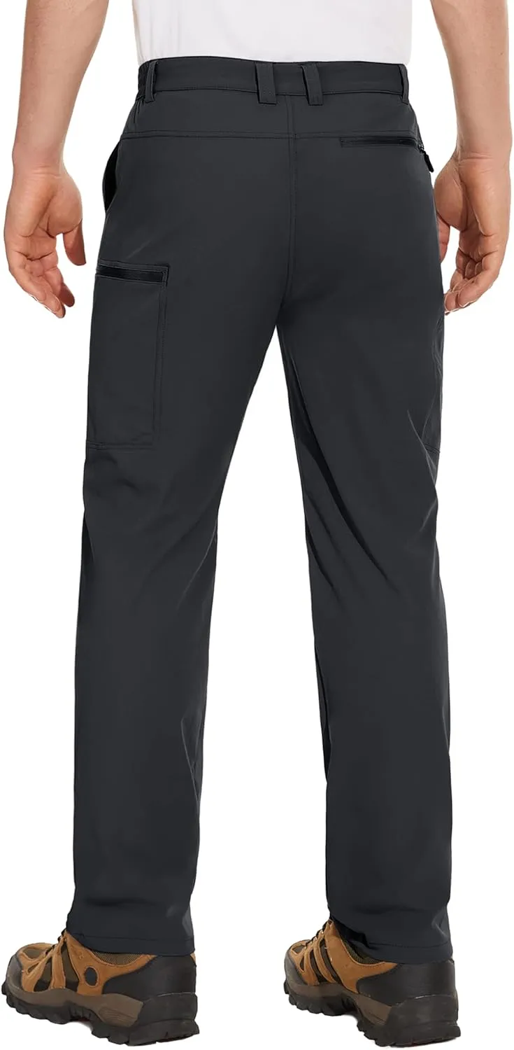 MAGCOMSEN Men's Hiking Pants 6 Pockets,Water Resistant Ripstop Outdoor Pants,Lightweight Quick Dry Fishing Work Pants