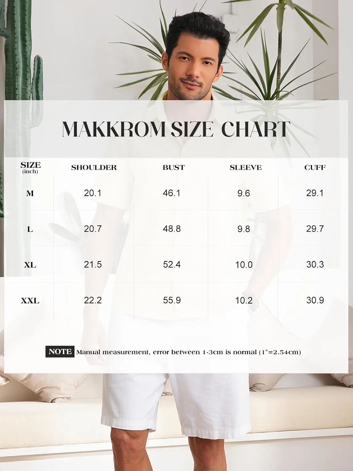 Makkrom Men Cuban Guayabera Shirts Linen Short Sleeve Button Down Cotton Mexican Beach Wedding Shirt