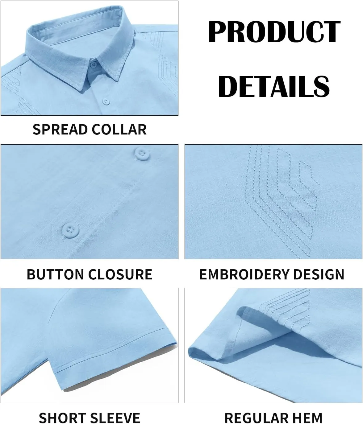 Makkrom Men Cuban Guayabera Shirts Linen Short Sleeve Button Down Cotton Mexican Beach Wedding Shirt