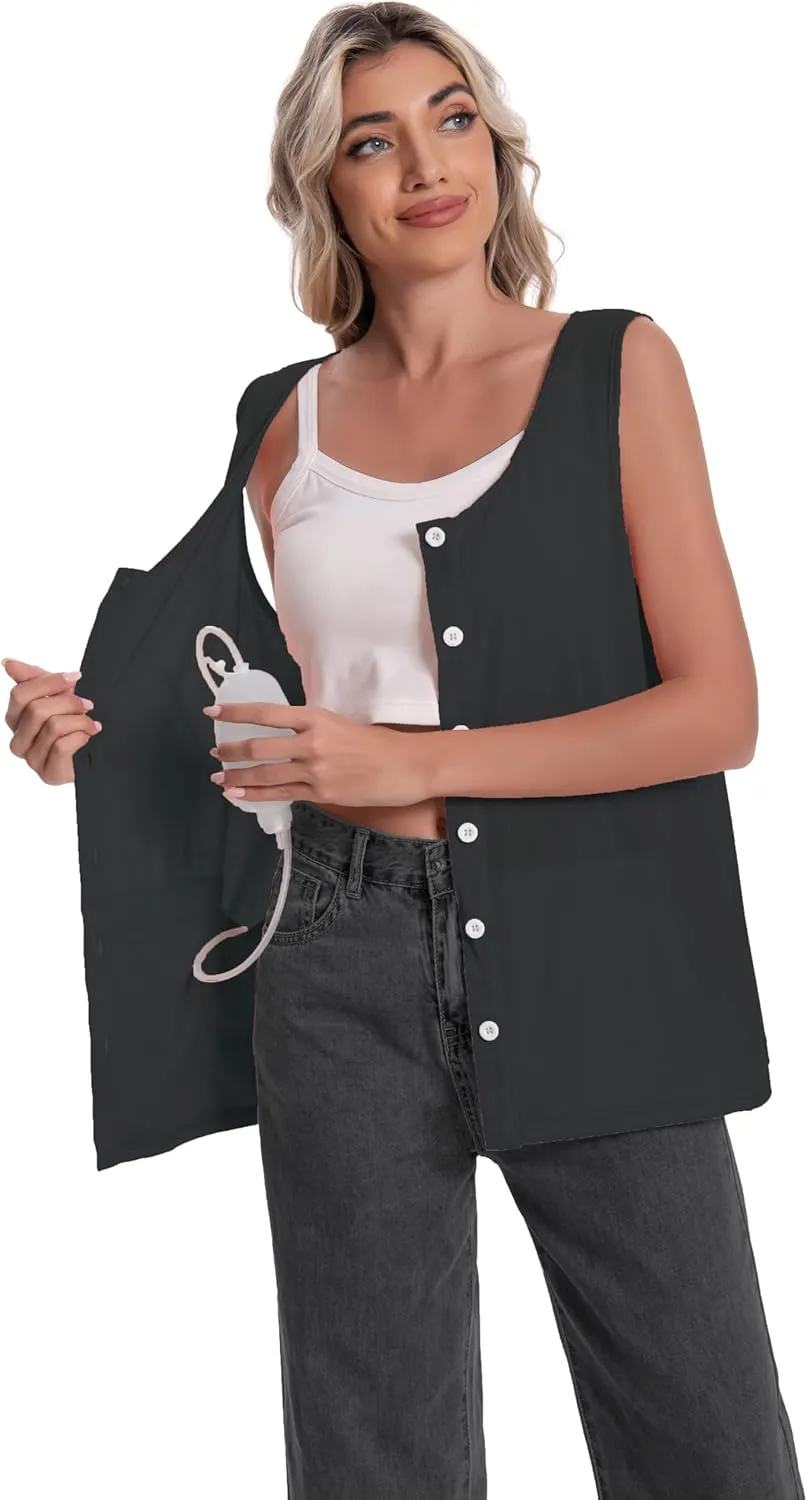 Mastectomy Top Tank with Drain Pockets Post Surgery Recovery Must Haves Clothing Comfy Sleeveless Shirts