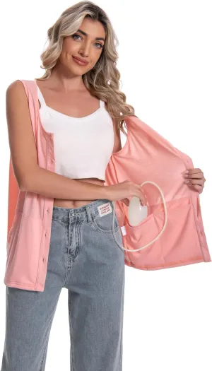 Mastectomy Top Tank with Drain Pockets Post Surgery Recovery Must Haves Clothing Comfy Sleeveless Shirts