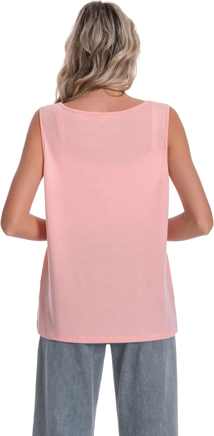 Mastectomy Top Tank with Drain Pockets Post Surgery Recovery Must Haves Clothing Comfy Sleeveless Shirts