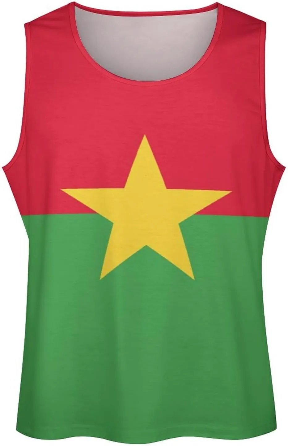 Men's Athletic Tank Burkina Faso Flag Casual Sleeveless Workout Shirts Top Slimming Body Shaper Vest Sports Undershirt