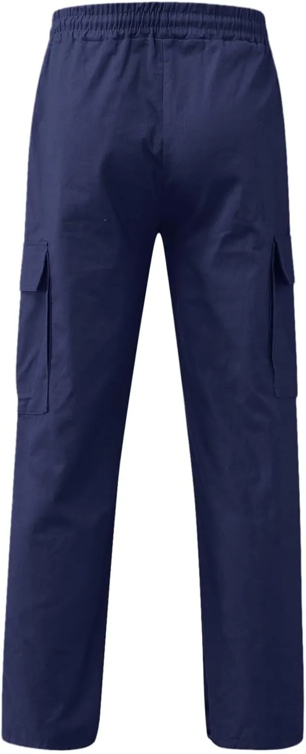 Mens Cargo Pants, Casual Comfy Outdoor Hiking Pants for Men, Athletic Joggers Sweatpants, Lightweight Capris Pants Men