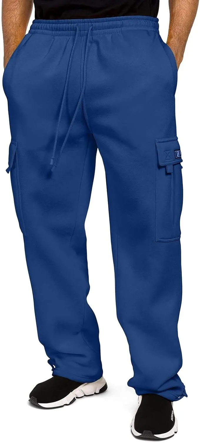 Men's Casual Cargo Pants, Hiking Pants Workout Joggers Sweatpants for Men, Rope Loose Fit Lightweight Sports Trousers