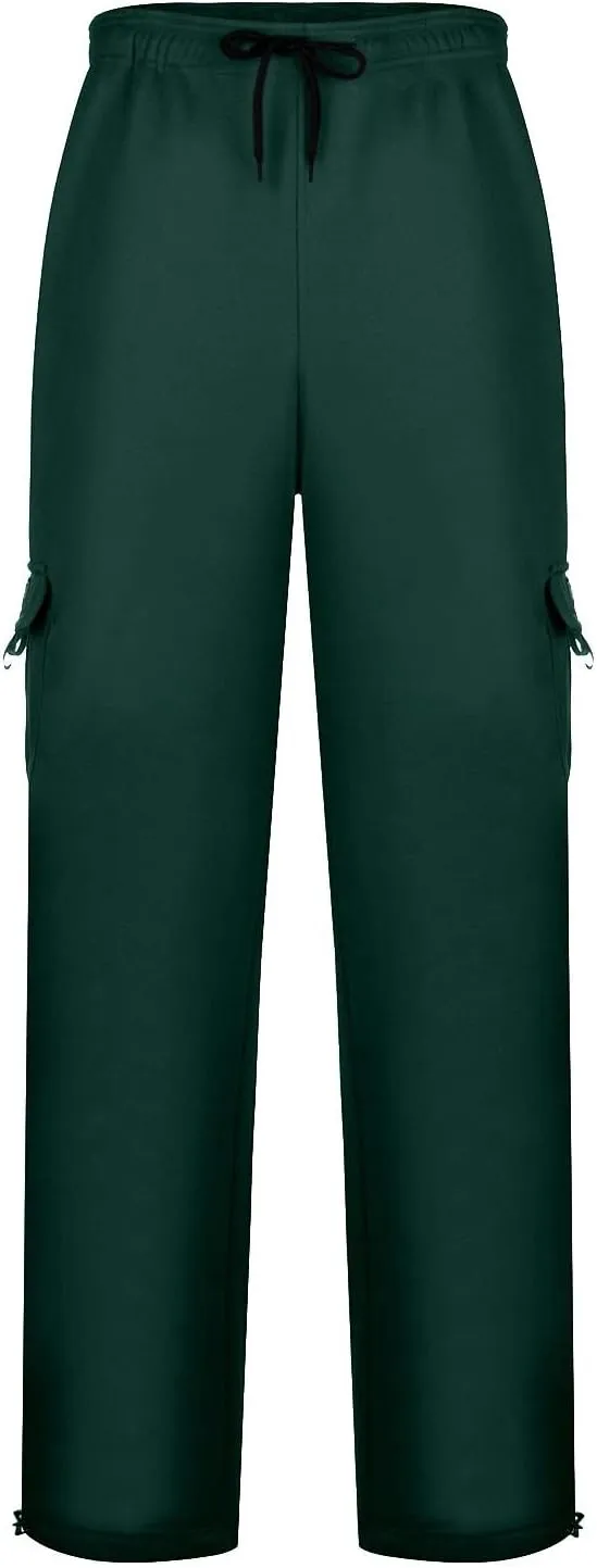 Men's Casual Cargo Pants, Hiking Pants Workout Joggers Sweatpants for Men, Rope Loose Fit Lightweight Sports Trousers
