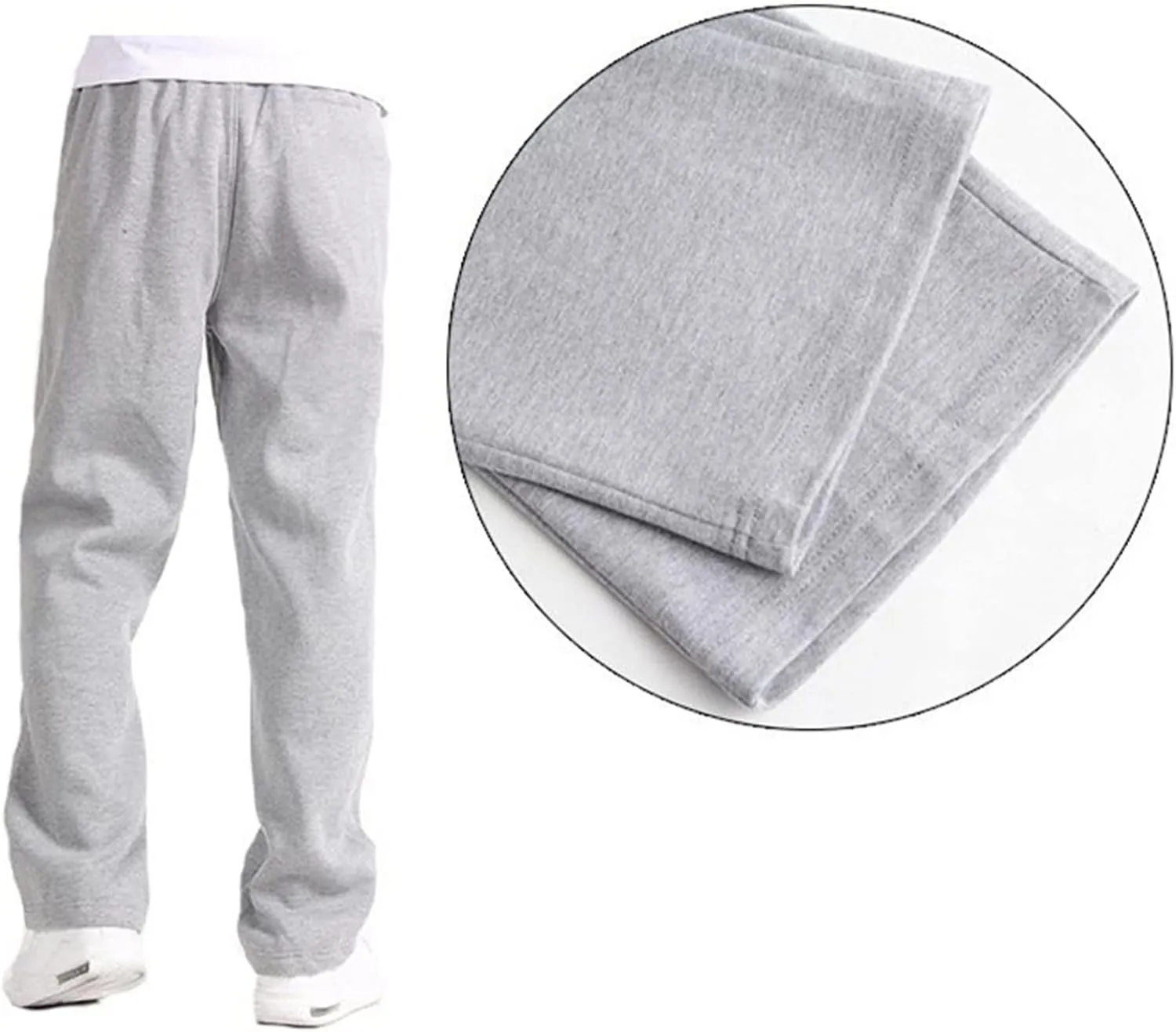 Mens Casual Joggers Pants, Cotton Loose Drawstring Chino Cargo Pants Hiking Outdoor Twill Track Jogging Sweatpants Pants