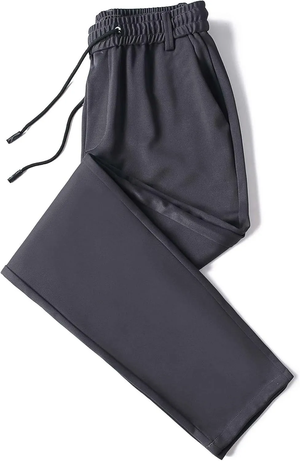 Men's Fashion Thin Solid Color Casual Elastic Sweatpants Chinos Pants Men Slim Fit
