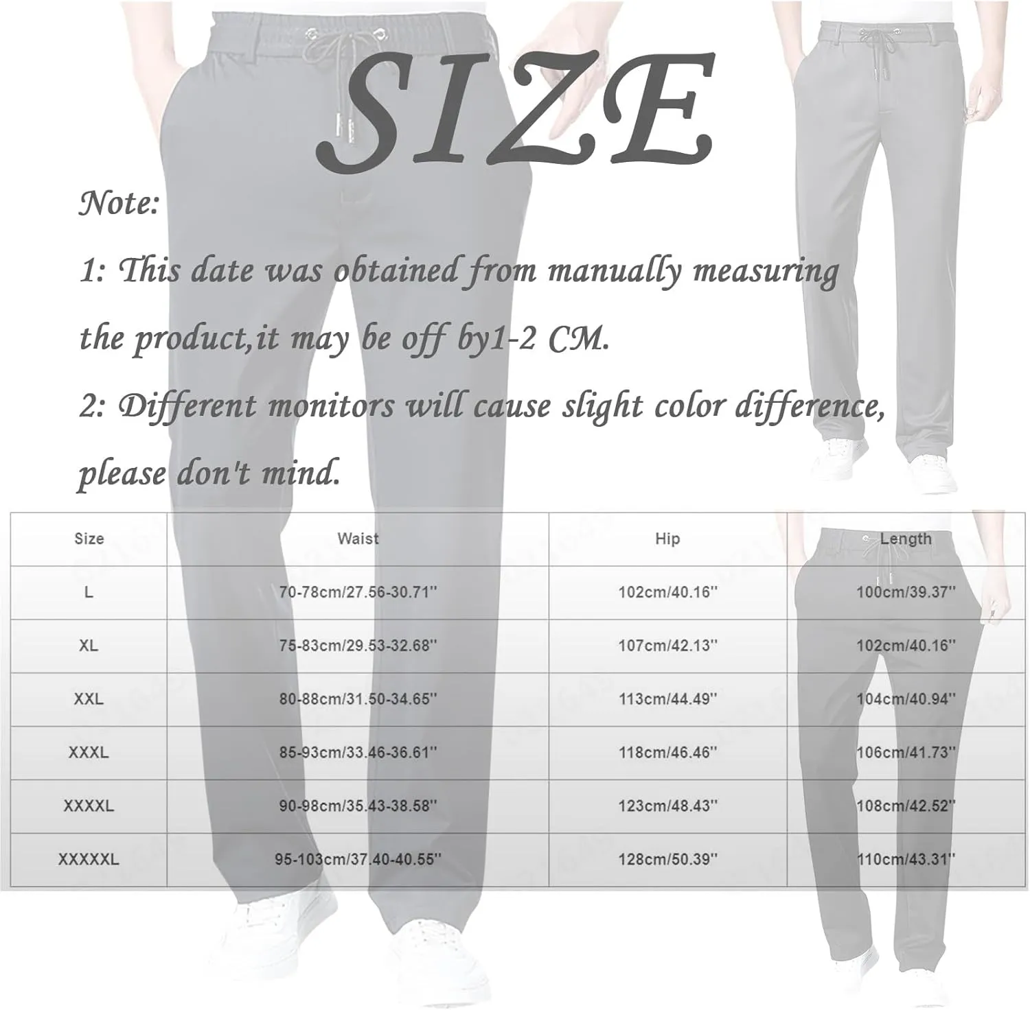 Men's Fashion Thin Solid Color Casual Elastic Sweatpants Chinos Pants Men Slim Fit