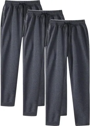 Mens Hip Hop Pants Casual Solid Color Track Cuff Lace Up Workout Pants with Pocket Pcs Pants for Man