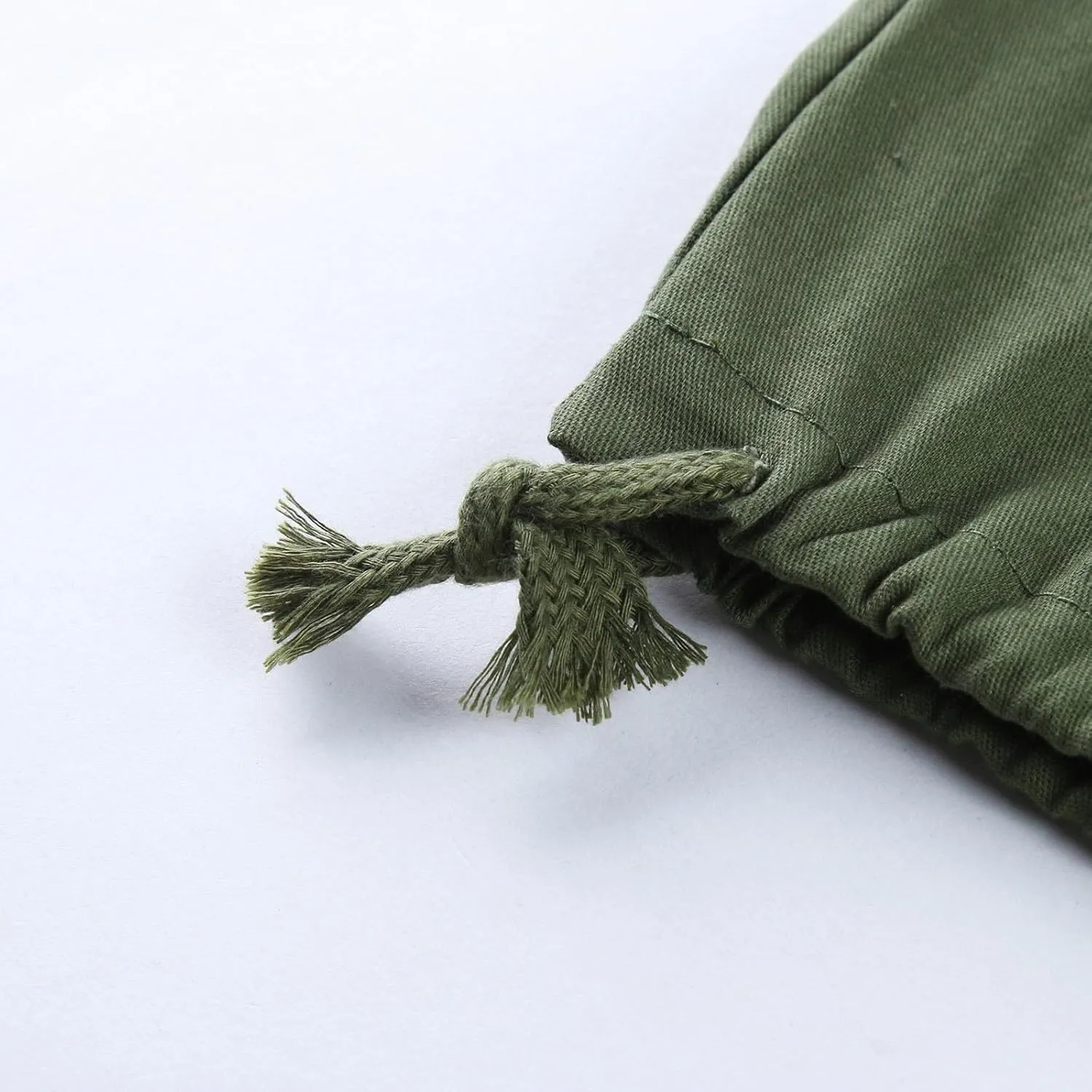 Men's Lightweight Fleece Cargo Sweatpants Baggy Elastic Waist Drawstring Pants Pockets Running Joggers Trousers