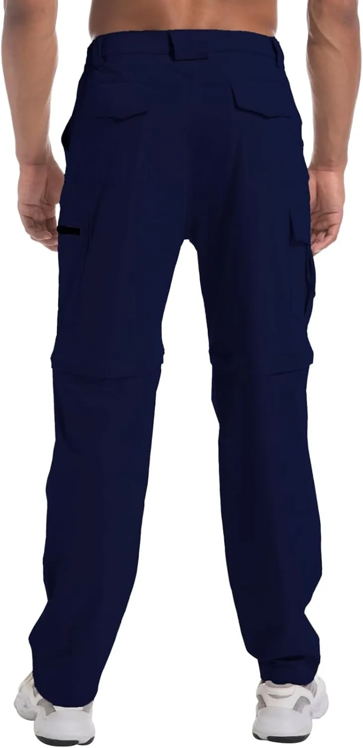 Mens Outdoor Hiking Pants Convertible Lightweight Water Resistant Quick Dry Zip Off Fishing Travel Camping Tactical Pants