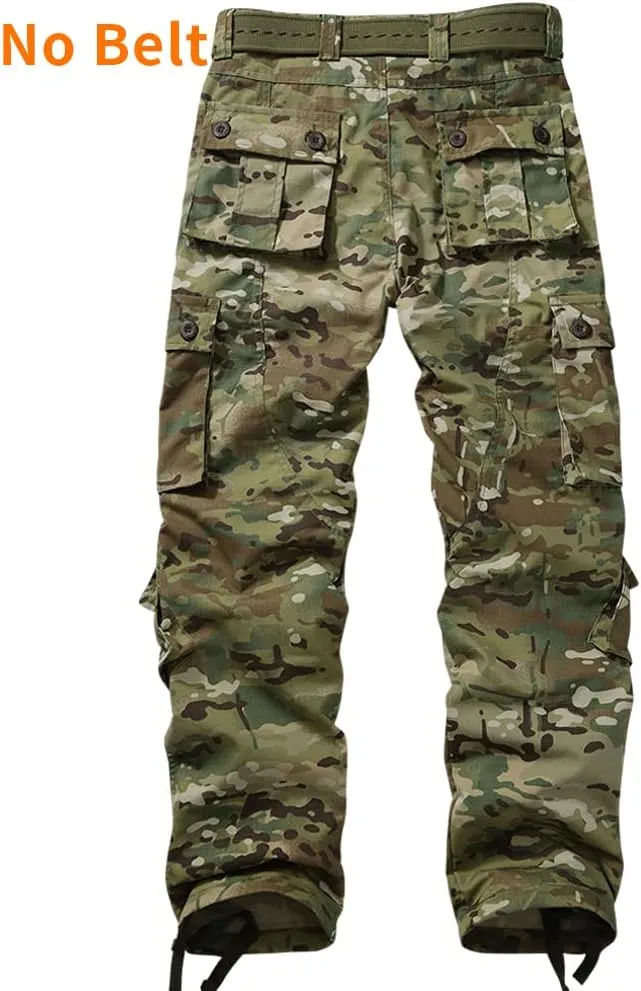 Men's Outdoor Hiking Pants, Tactical Pants Lightweight Casual Work Ripstop Cargo Pants for Men with Pockets