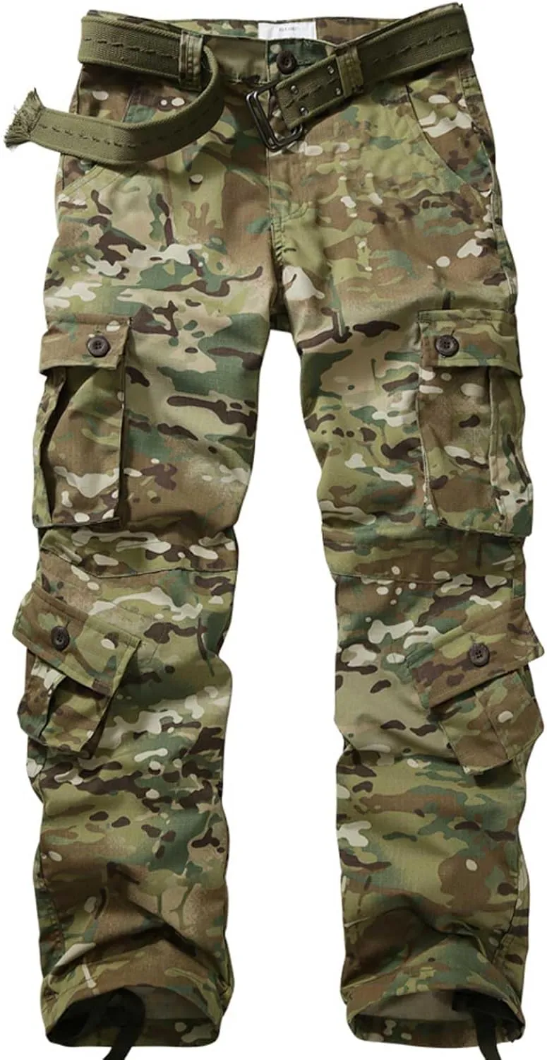 Men's Outdoor Hiking Pants, Tactical Pants Lightweight Casual Work Ripstop Cargo Pants for Men with Pockets