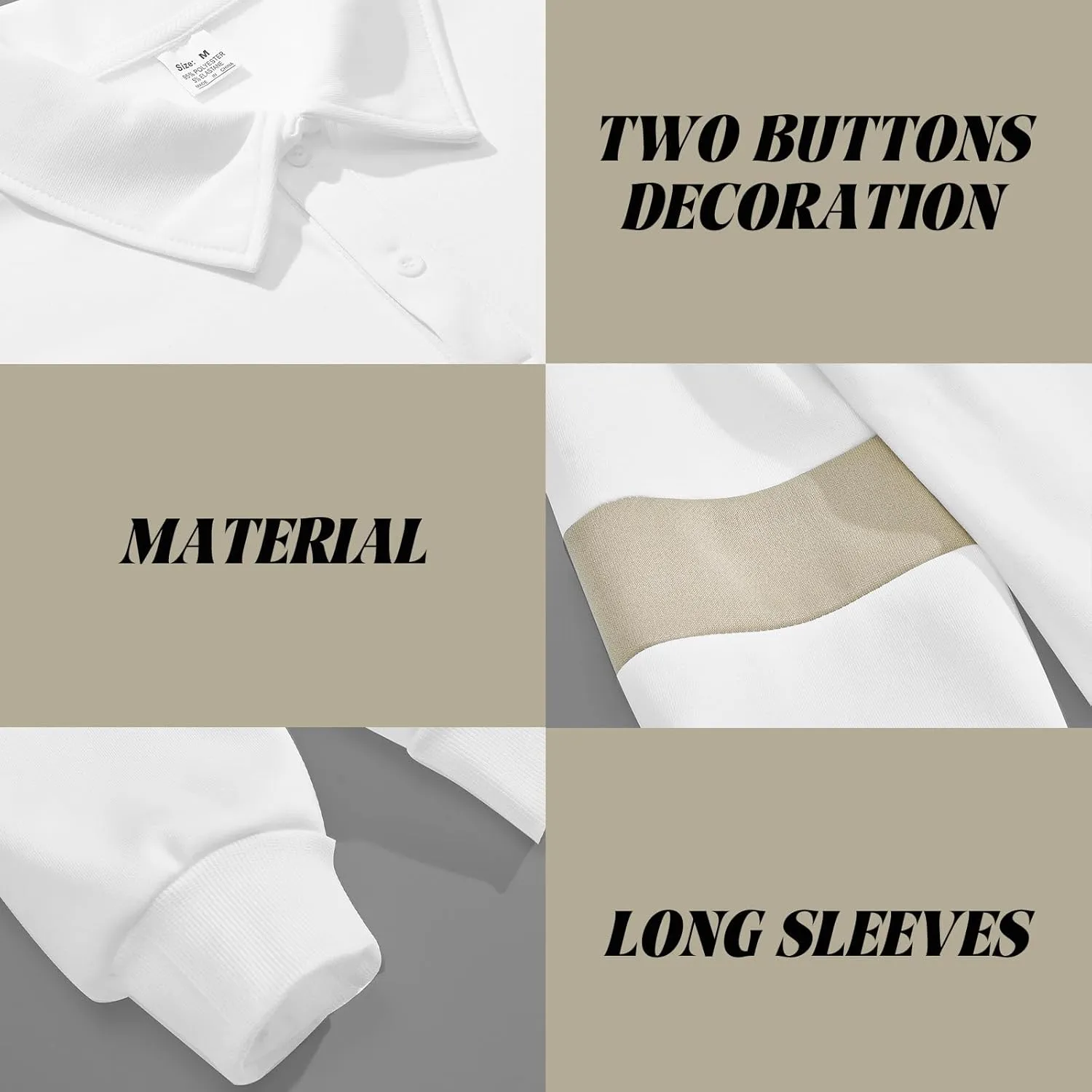 Mens Quarter Sweatshirt Casual Long Sleeve Polo Collar Quilted Sweatshirt Striped Button Pullover Shirts