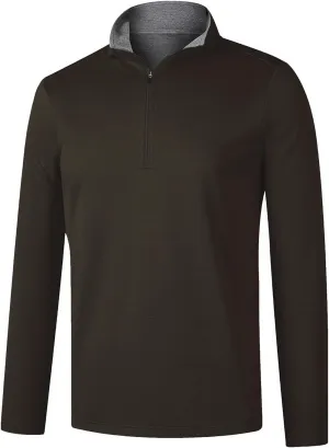 Men's Quarter Zip Pullover Fleece Sweatshirt UPF 50  Long Sleeve Golf Shirts Lightweight Athletic Sports Pullover Tops