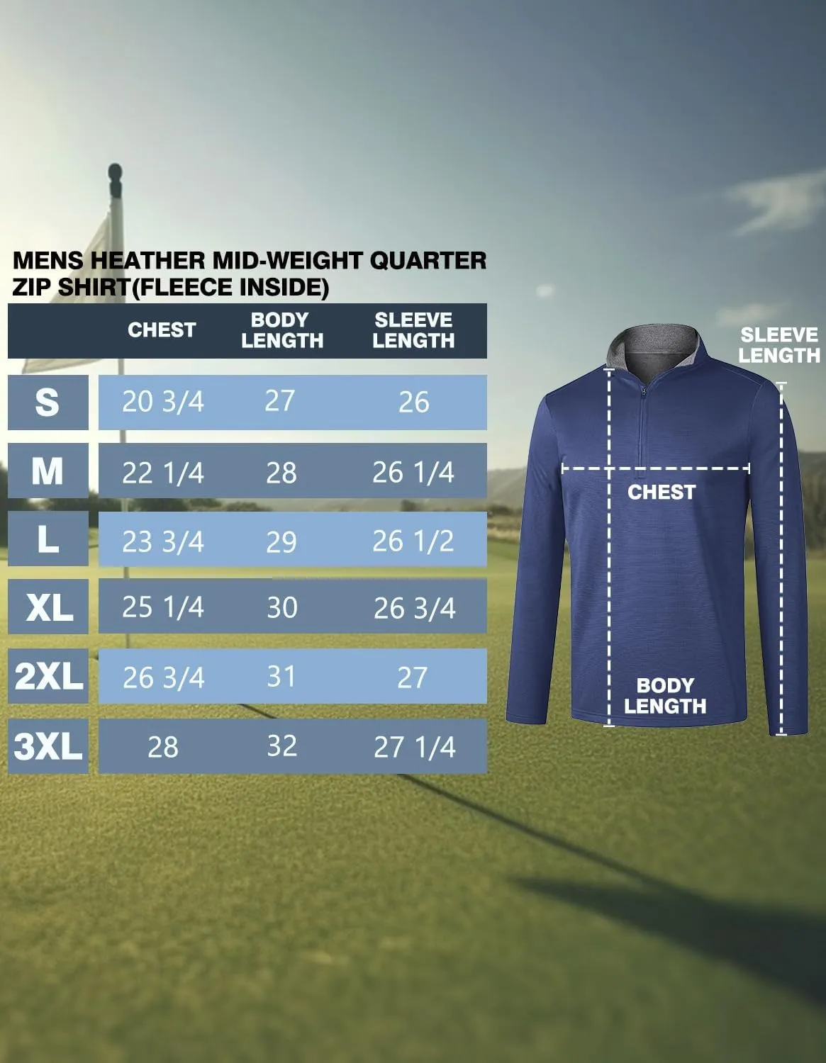 Men's Quarter Zip Pullover Fleece Sweatshirt UPF 50  Long Sleeve Golf Shirts Lightweight Athletic Sports Pullover Tops