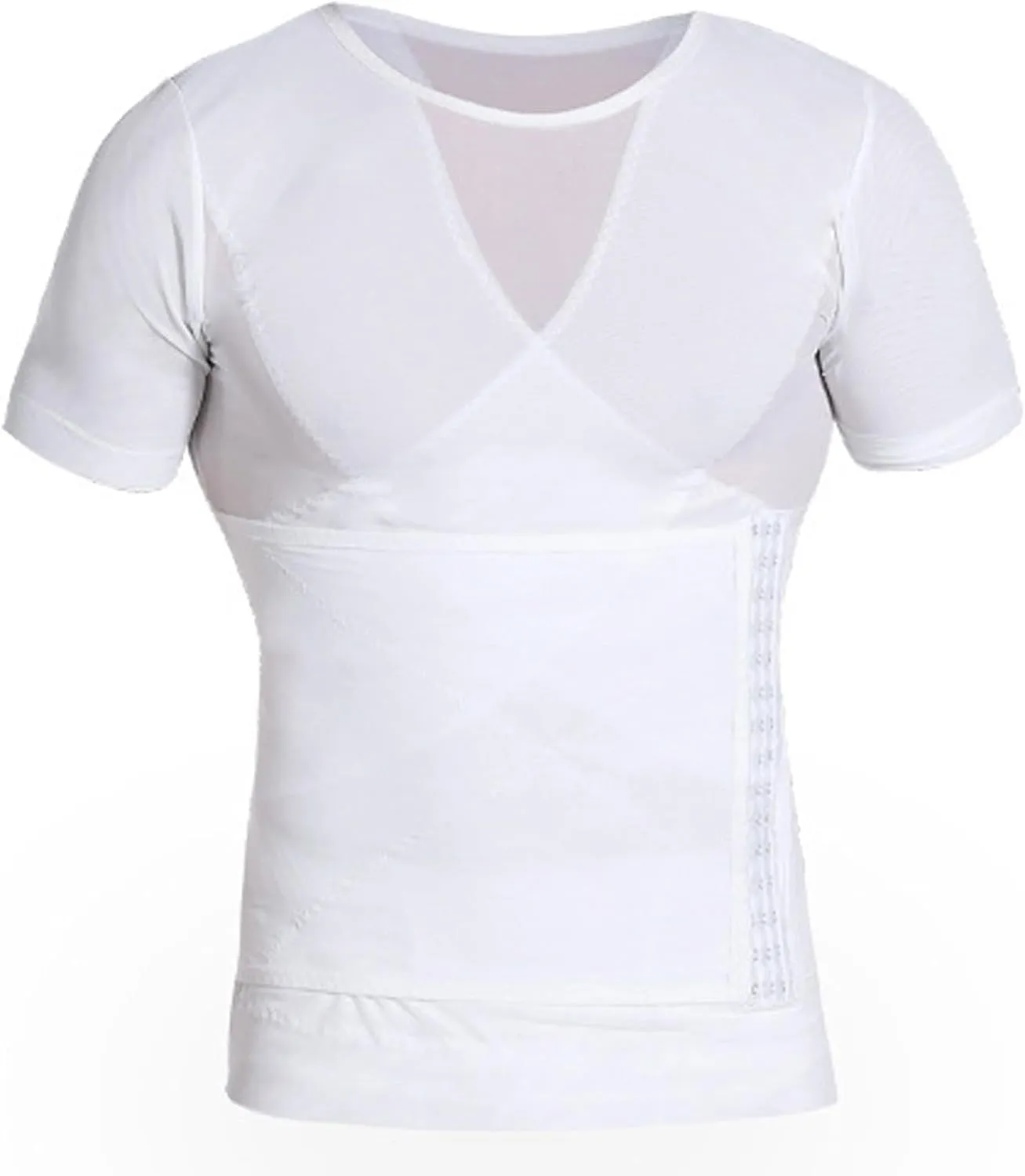 Mens Shapewear Tank Top Men's Body Shaper Compression Mesh Sleeveless Tank Tops Undershirt Chest Compression Shirt Plain