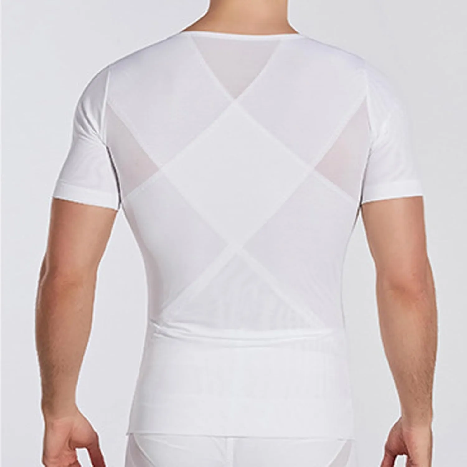 Mens Shapewear Tank Top Men's Body Shaper Compression Mesh Sleeveless Tank Tops Undershirt Chest Compression Shirt Plain
