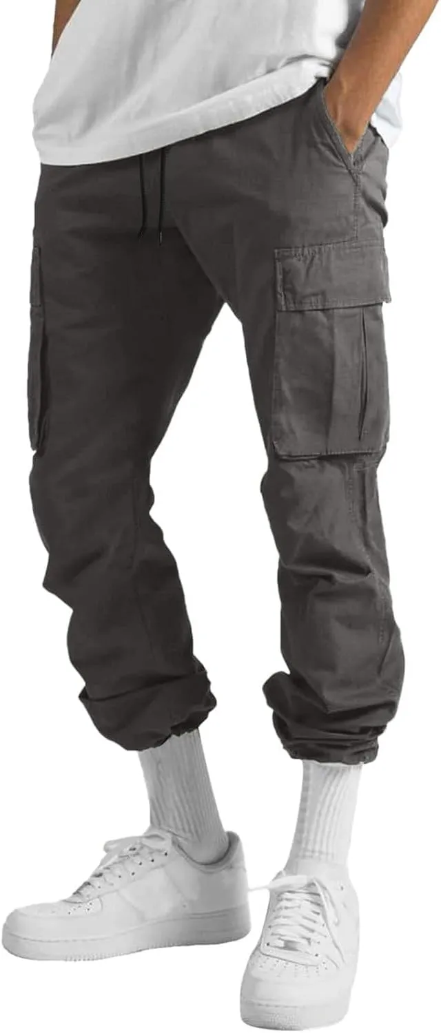 Mens Summer Lightweight Pants Loose Fit Straight Leg Sweatpants Cargo Pant with Pocket Casual Sports Outdoor Athletic Trouser