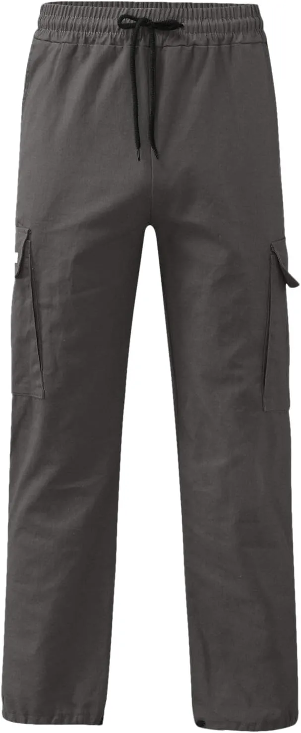 Mens Summer Lightweight Pants Loose Fit Straight Leg Sweatpants Cargo Pant with Pocket Casual Sports Outdoor Athletic Trouser