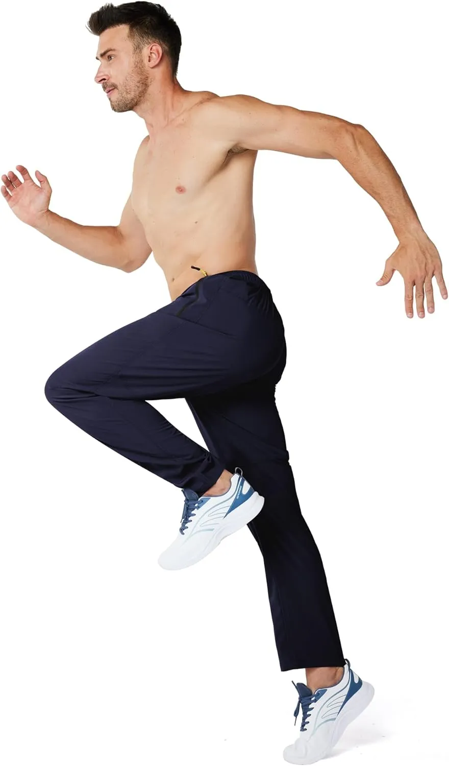 Men's Sweatpants Lightweight Workout Pants with Zipper Pockets Elastic Waist Athletic Pants for Men Exercise Jogging Hiking
