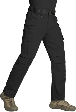 Men's Tactical Cargo Pants, Lightweight Water-Resistant, Ripstop Fabric for Hiking, Work, Outdoor Activities