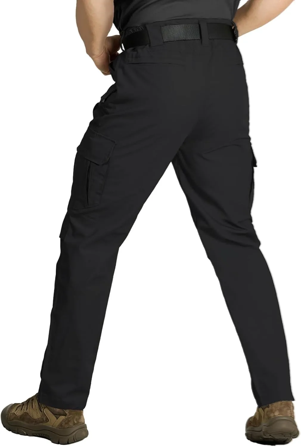 Men's Tactical Cargo Pants, Lightweight Water-Resistant, Ripstop Fabric for Hiking, Work, Outdoor Activities