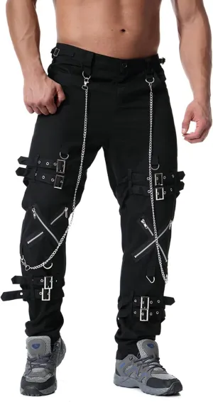 Men's Techwear Hiphop Streetwear Rock Punk Gothic Pants Sport Riding Casual Harem Track Cargo Pants