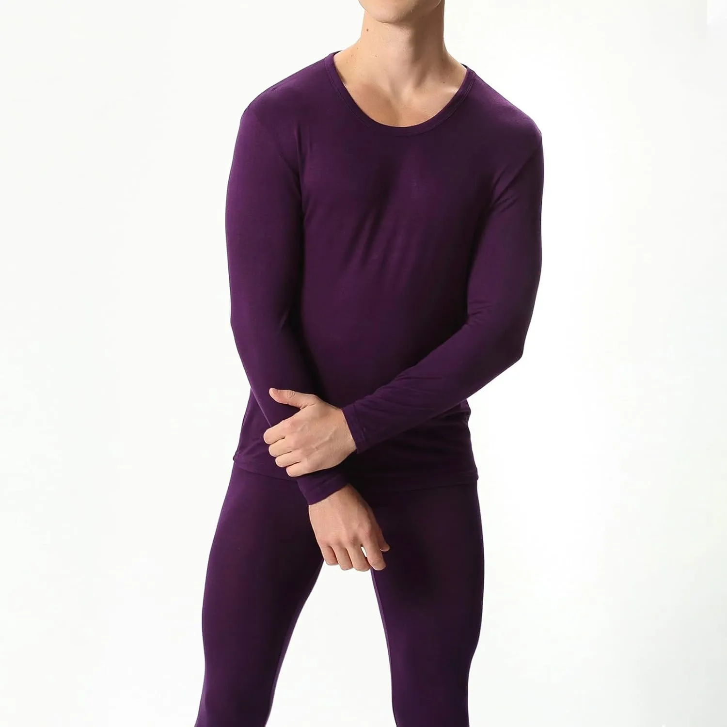 Men's Thermal Underwear Set Men's Thermal Underwear Set Lined Long Thermal Fleece Lined Base Layer Set for Cold