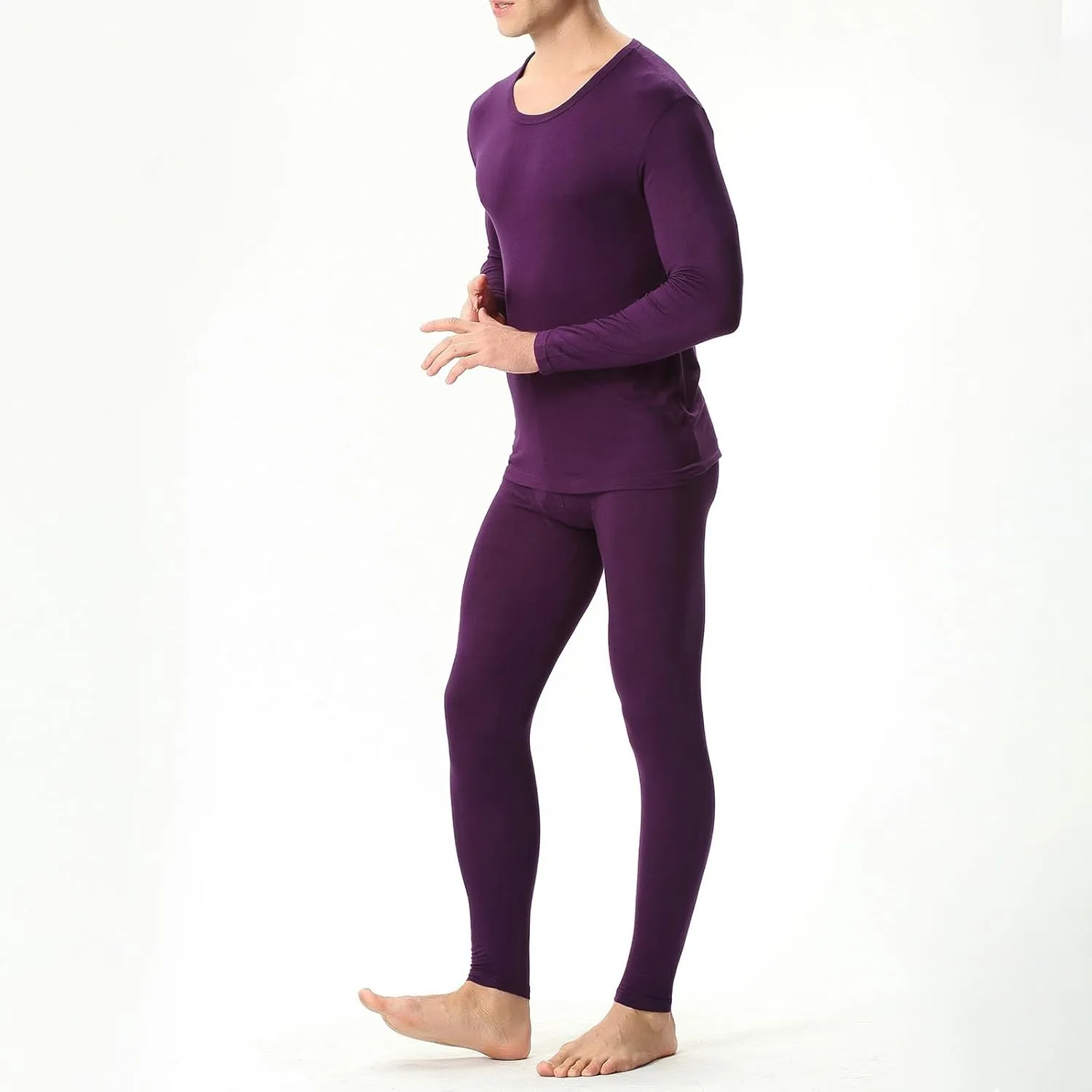 Men's Thermal Underwear Set Men's Thermal Underwear Set Lined Long Thermal Fleece Lined Base Layer Set for Cold
