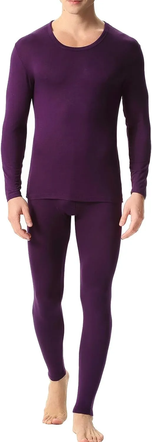 Men's Thermal Underwear Set Men's Thermal Underwear Set Lined Long Thermal Fleece Lined Base Layer Set for Cold