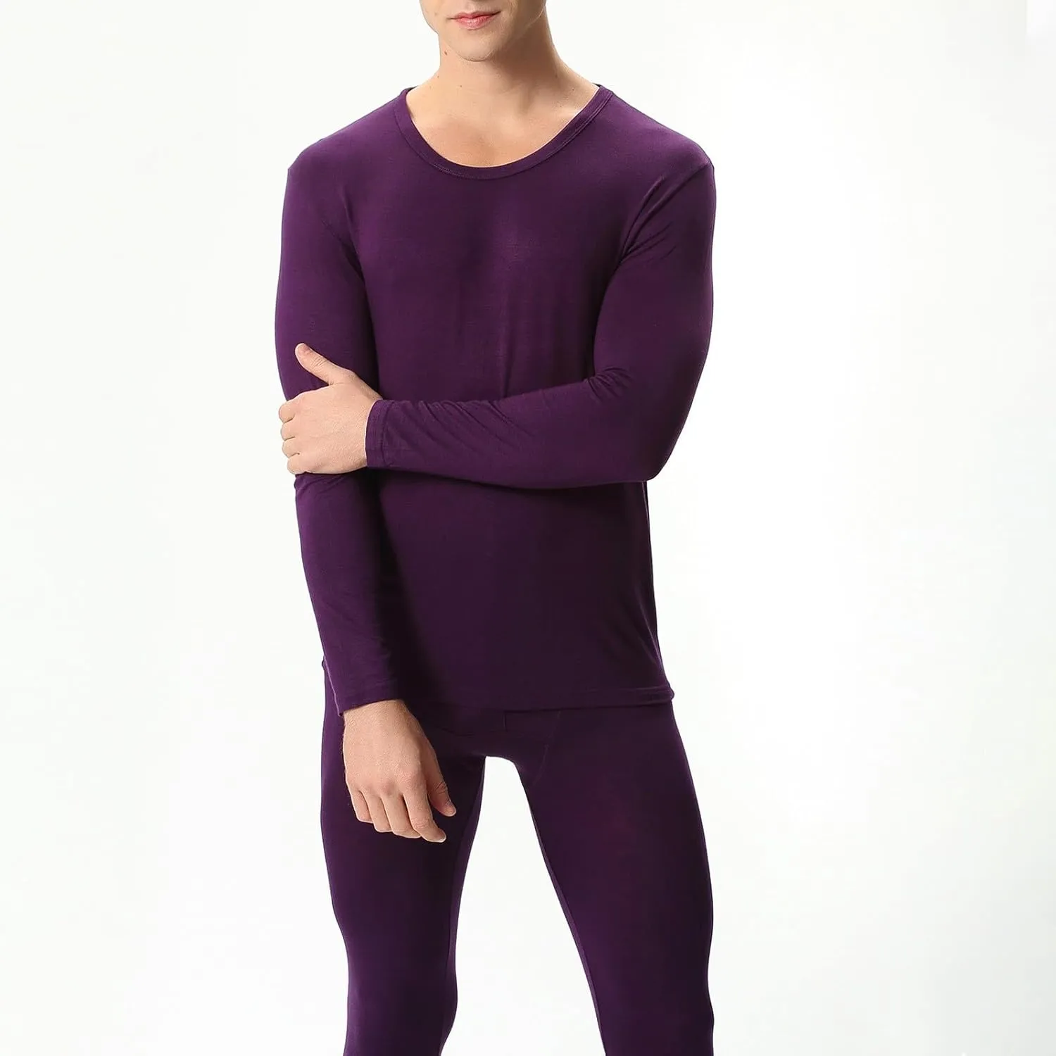 Men's Thermal Underwear Set Men's Thermal Underwear Set Lined Long Thermal Fleece Lined Base Layer Set for Cold