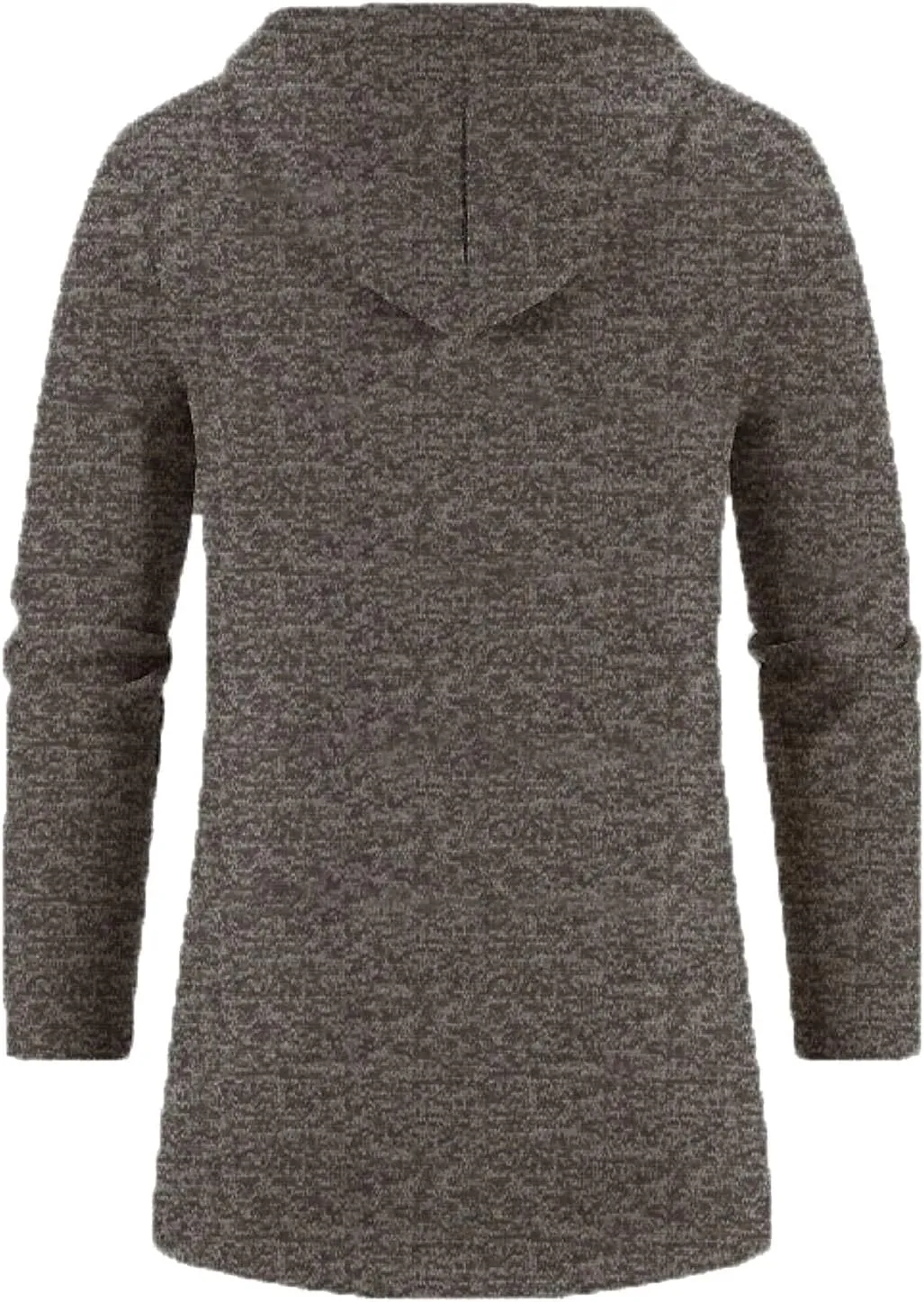Mens Trench Coat Hoodie Mens Fall Winter Long Open Front Cardigan Sweater Jacket Full Zip Classic Business Overcoat