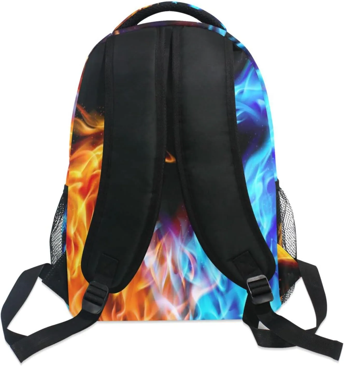 Miaoquhe Gold Fire and Blue Ice Dragon School Backpack, Water Resistant Shoulder Bookbag Children School Outdoors Travel