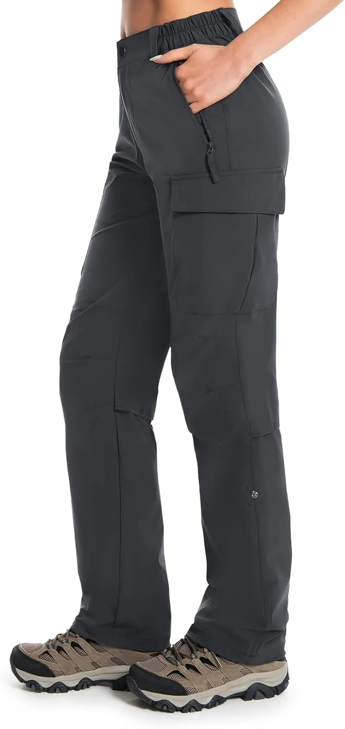 Moosehill Women's Hiking Pants Lightweight Quick Dry Water Resistant Cargo Travel Work Summer Pants for All Seasons