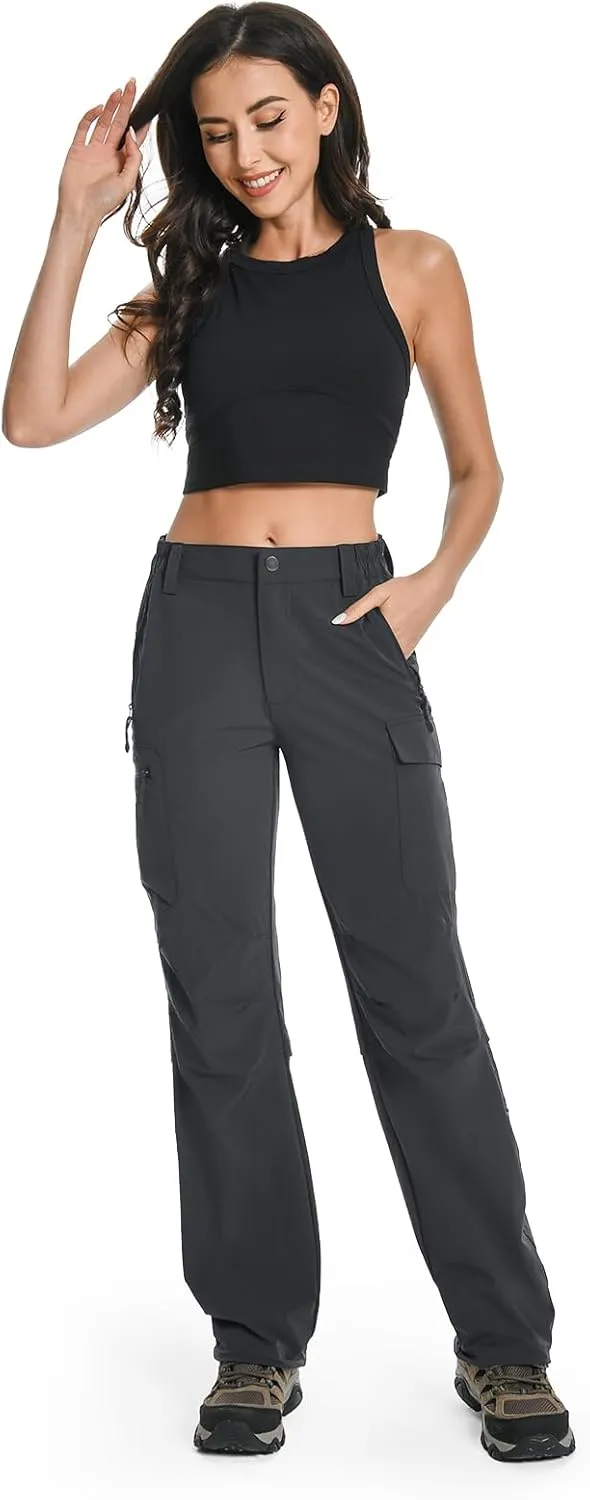 Moosehill Women's Hiking Pants Lightweight Quick Dry Water Resistant Cargo Travel Work Summer Pants for All Seasons