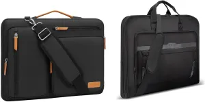 MOSISO Garment Bags for Travel&360 Protective Laptop Shoulder Bag,13-13.3 inch Computer Bag Compatible with MacBook, HP, Dell, Lenovo, Asus Notebook,Side Open Bag with 4 Zipper Pockets&Handle, Black