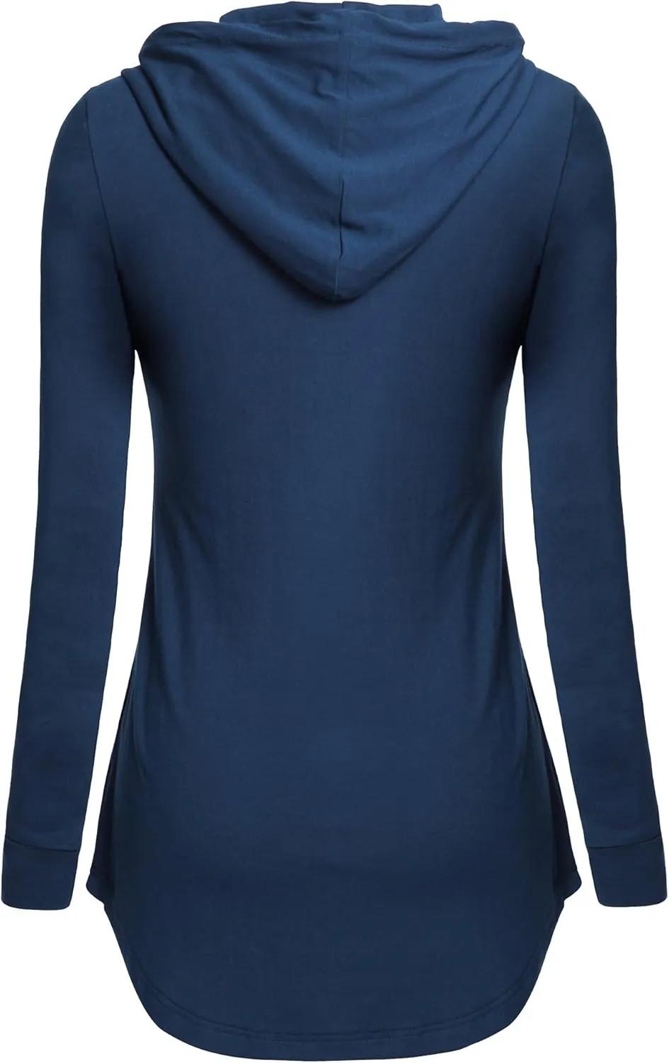Nandashe Women Pullover V-Neck Long Sleeve Kangaroo Pocket Tunic Hoodies