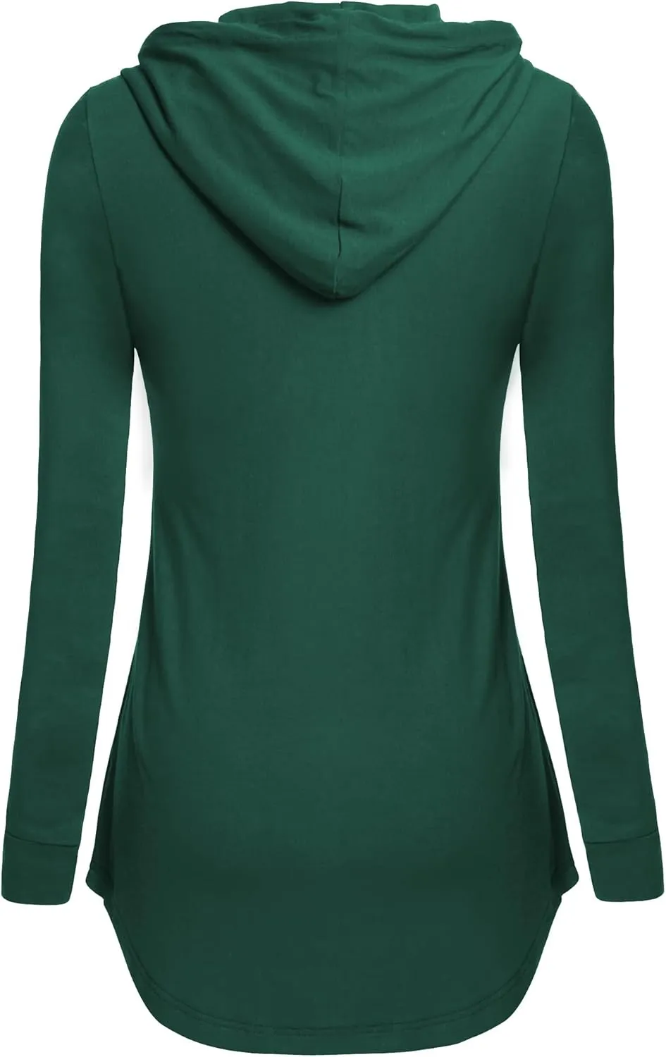 Nandashe Women Pullover V-Neck Long Sleeve Kangaroo Pocket Tunic Hoodies