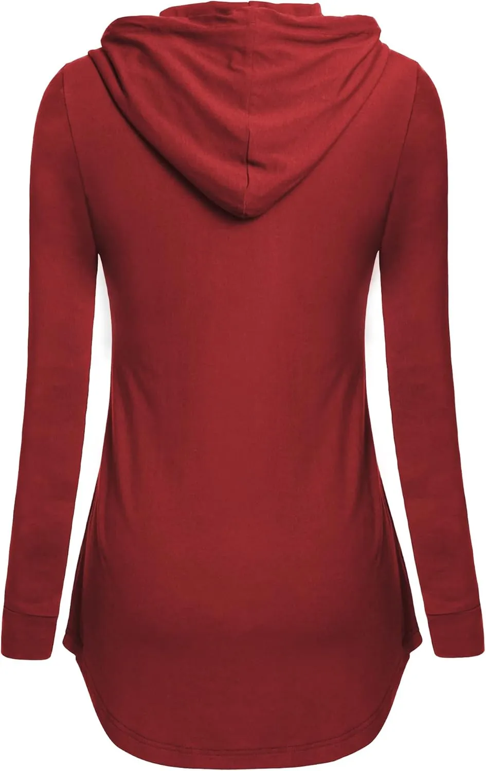 Nandashe Women Pullover V-Neck Long Sleeve Kangaroo Pocket Tunic Hoodies