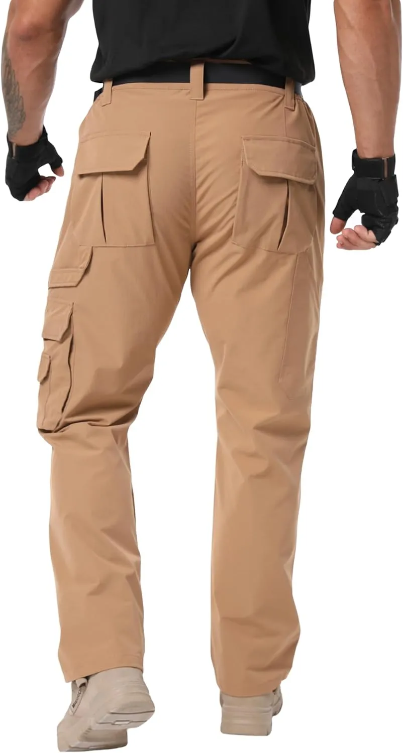 NATUVENIX Tactical Pants for Men Stretch, Ripstop Mens Work Pants Lightweight Hiking Cargo Pants Men Water Resistant