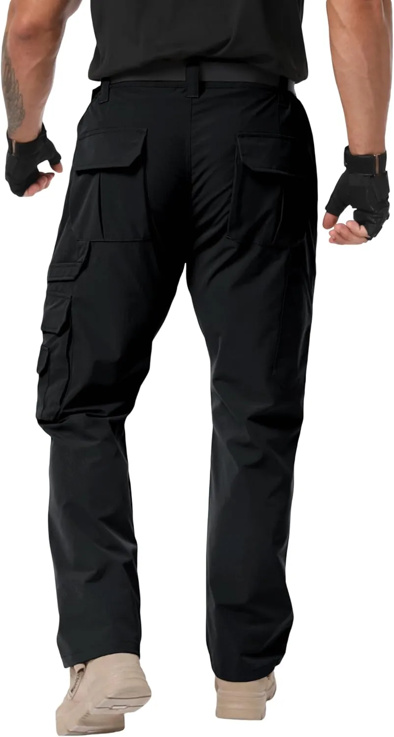 NATUVENIX Tactical Pants for Men Stretch, Ripstop Mens Work Pants Lightweight Hiking Cargo Pants Men Water Resistant