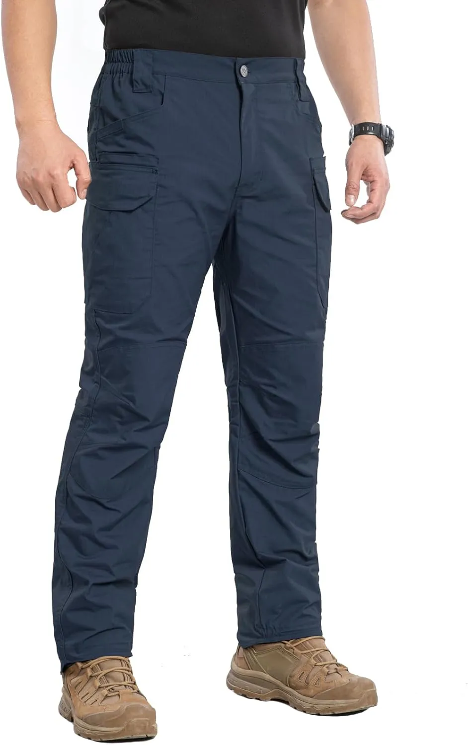 NAVEKULL Men's Flex Tactical Pants Ripstop Stretch Work Cargo Pants Water Resistant Outdoor EDC Hiking Pants